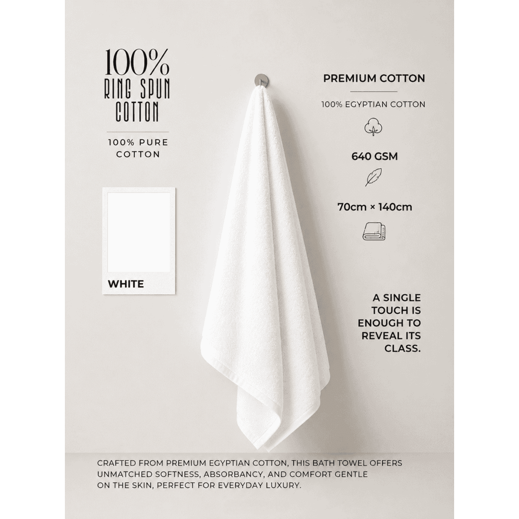 Egyptian Cotton Bath Towel – 640 GSM