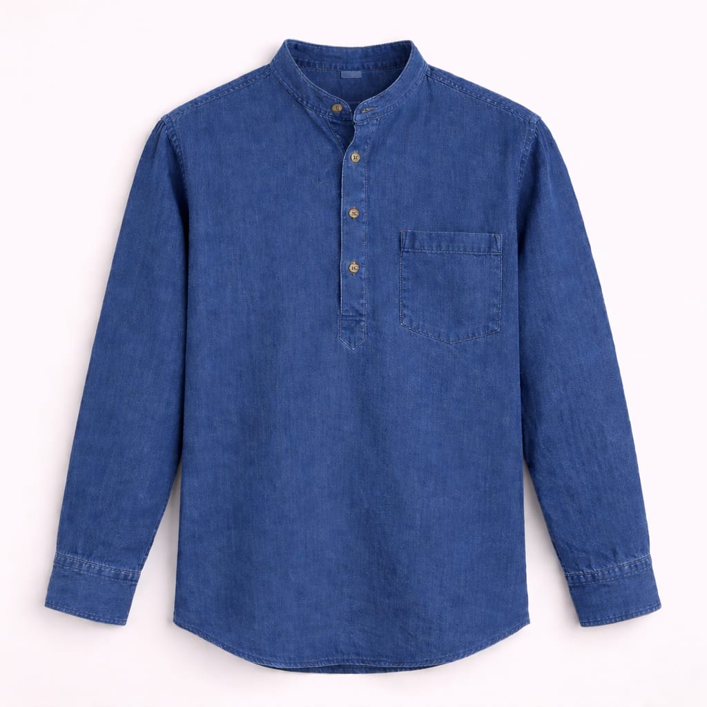 Denim short Kurta for Men